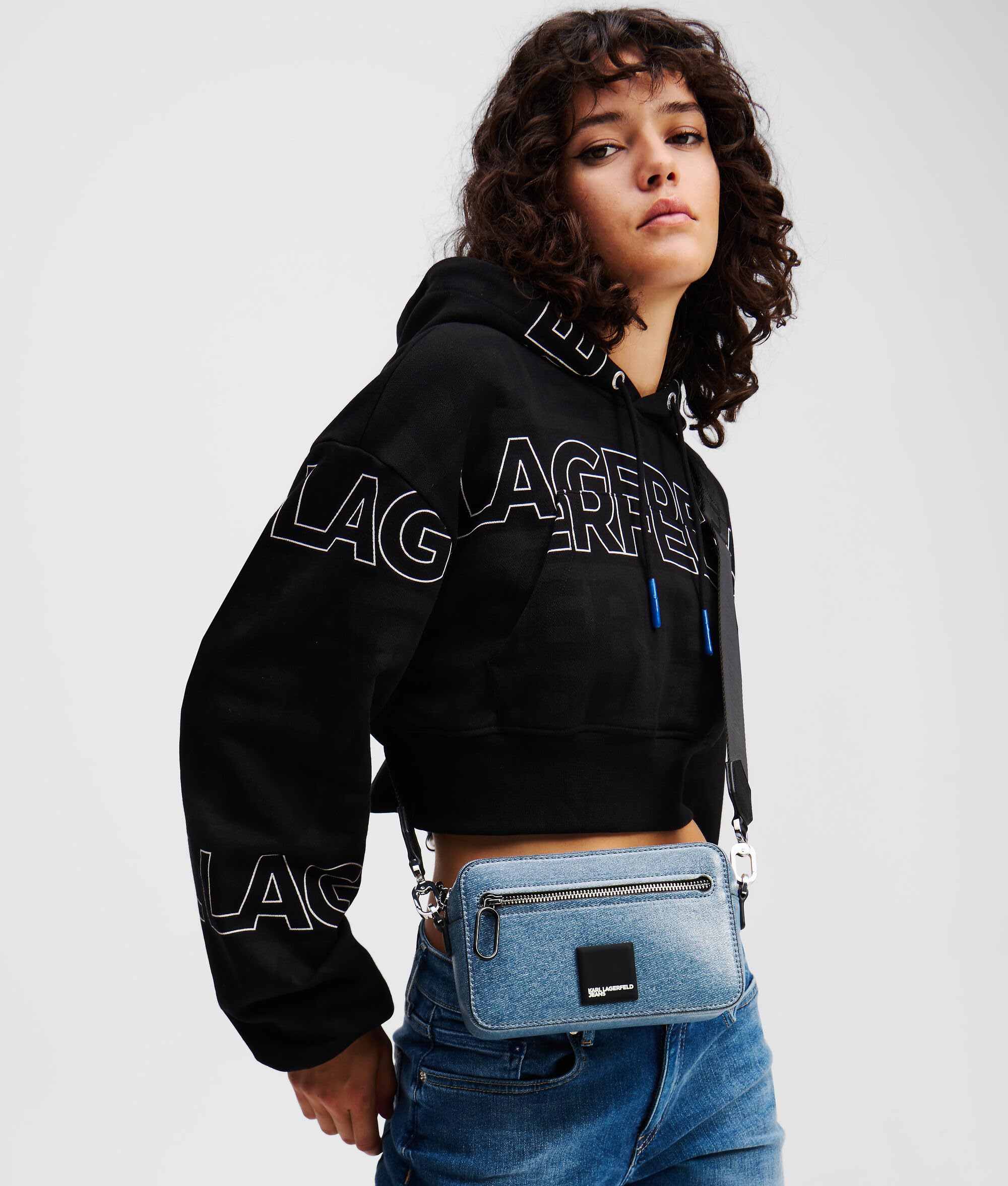 KARL LAGERFELD JEANS Box Logo Camera Bag Denim CAMERA BAG Mujer (Pack de 1)