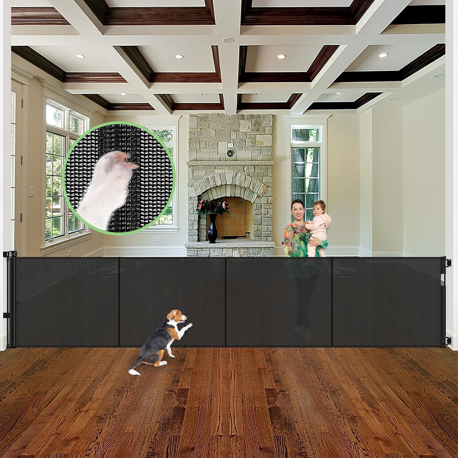 Stcockis Reinforced 155 inch Retractable Gate