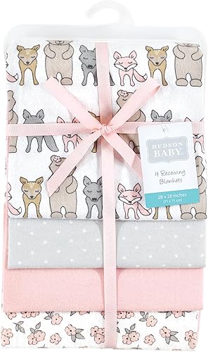 Miniatura 2 de Hudson Baby Manta unisex de franela de algodón para bebé, rosa bosque salvaje, talla única