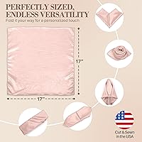 Vista 97 de Ultimate Textile -1 docena - Reversible Shantung Satin - Majestic - Servilletas de tela Majestic de 17 x 17 pulgadas color azul pizarra