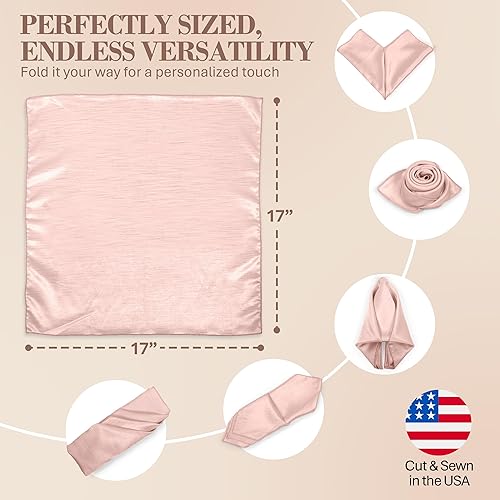 Miniatura 97 de Ultimate Textile -1 docena - Reversible Shantung Satin - Majestic - Servilletas de tela Majestic de 17 x 17 pulgadas color azul pizarra