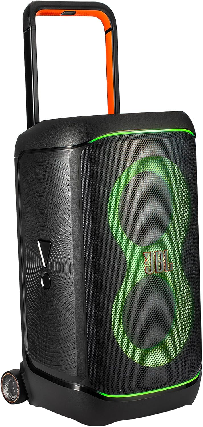 JBL PartyBox 520 Portable Speaker 400W RMS Power | AI Sound Boost | Telescopic Handle & Wheels | 15-Hour Battery + Two Microphone System + AUX Cable - Party Karaoke Kit - Image 2