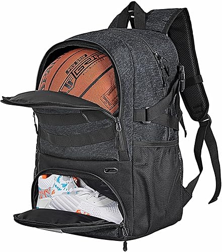 Goloni Mochila grande de baloncesto con compartimento para zapatos y pelotas, mochila de fútbol, béisbol, softball, bolsa deportiva de voleibol,