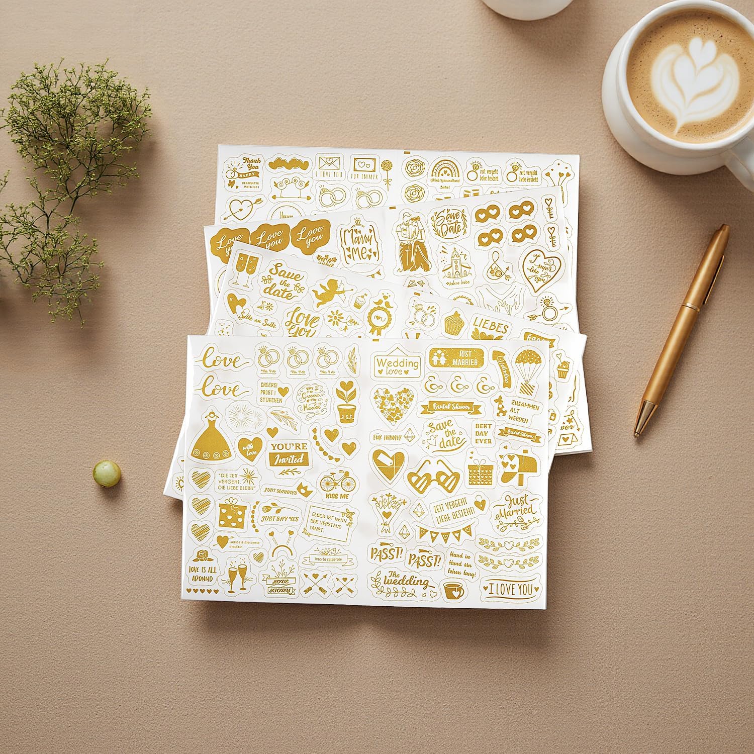 Happy Wedding Sticker, Stickers for Marriage Scrapbooking, Balloons Decals for Bridal Party Decoration Supplies, Groom Bridal Engagement, Gift for Wedding Anniversary image 2