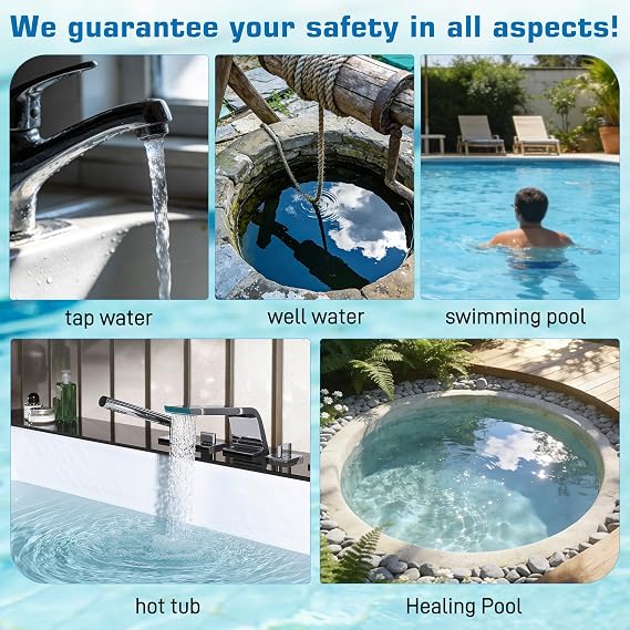 6-in-1 Digital Water Testing Kit, Digital Pool & Hot Tub Water Tester | for pH, Free/Total Chlorine, Alkalinity, Cyanuric Acid & Bromine, Fast Accurate Electronic Pool Tester for Spa,Well,Tap Water
