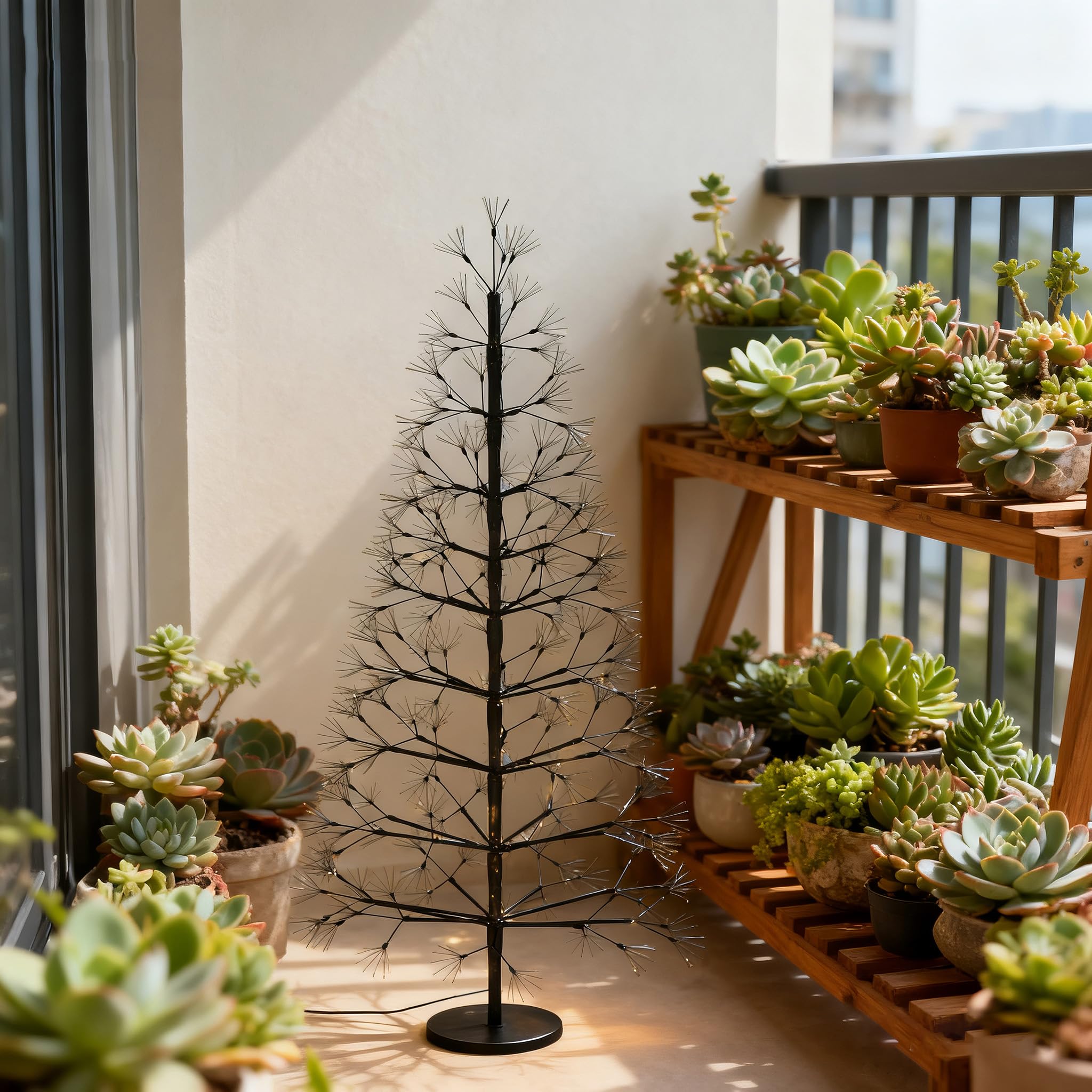 UISEBRT Árbol de Navidad LED con 2000 luces y decoración de nieve, IP44 Impermeable, árbol de Navidad artificial para Navidad, boda, cumpleaños, fiesta, primavera, interior, exterior, 180 cm, blanco