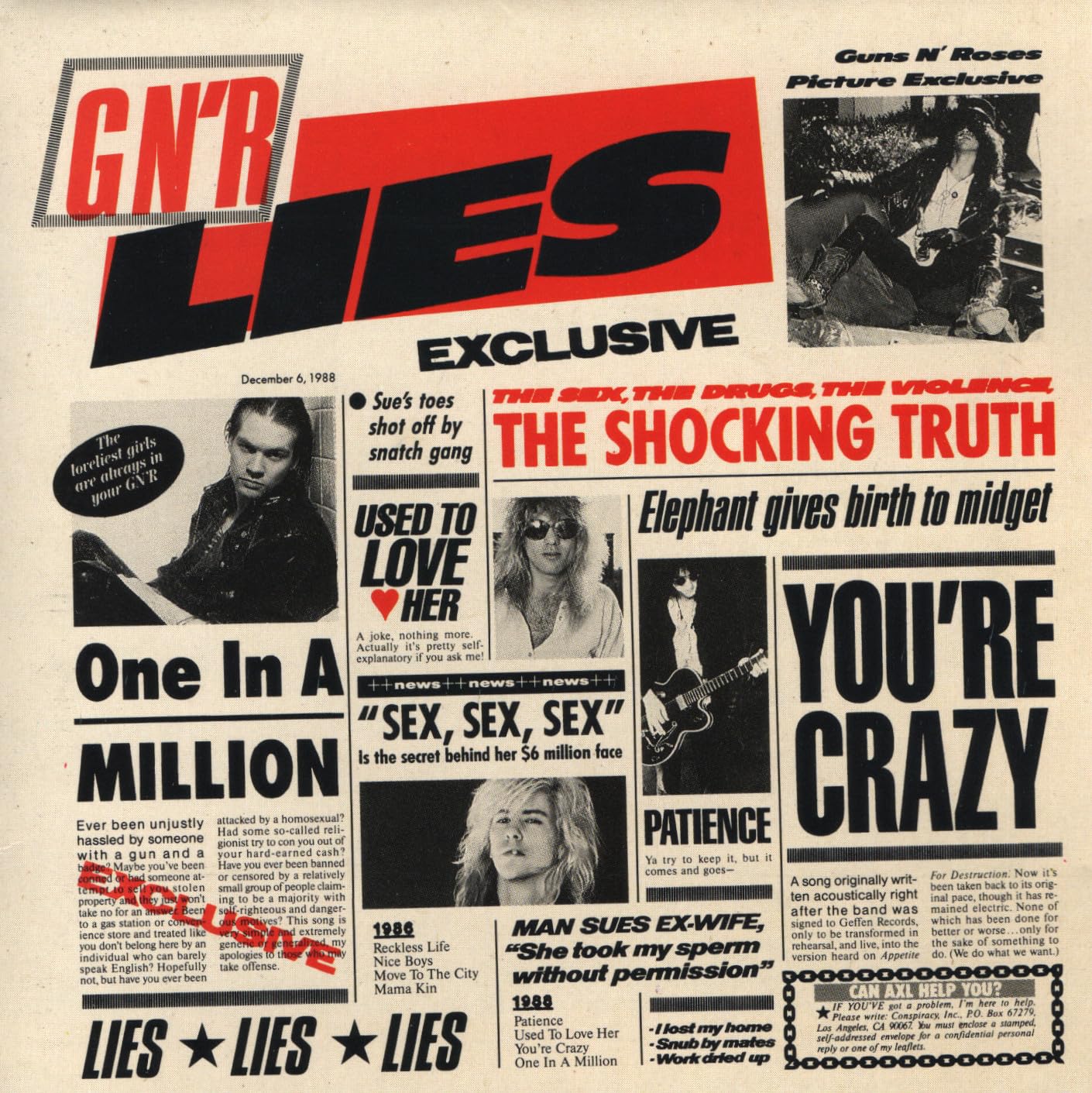 Guns N' Roses G N' R Lies ガンズ G n' R lies (1986) - Guns n Roses: Amazon.de: Musik