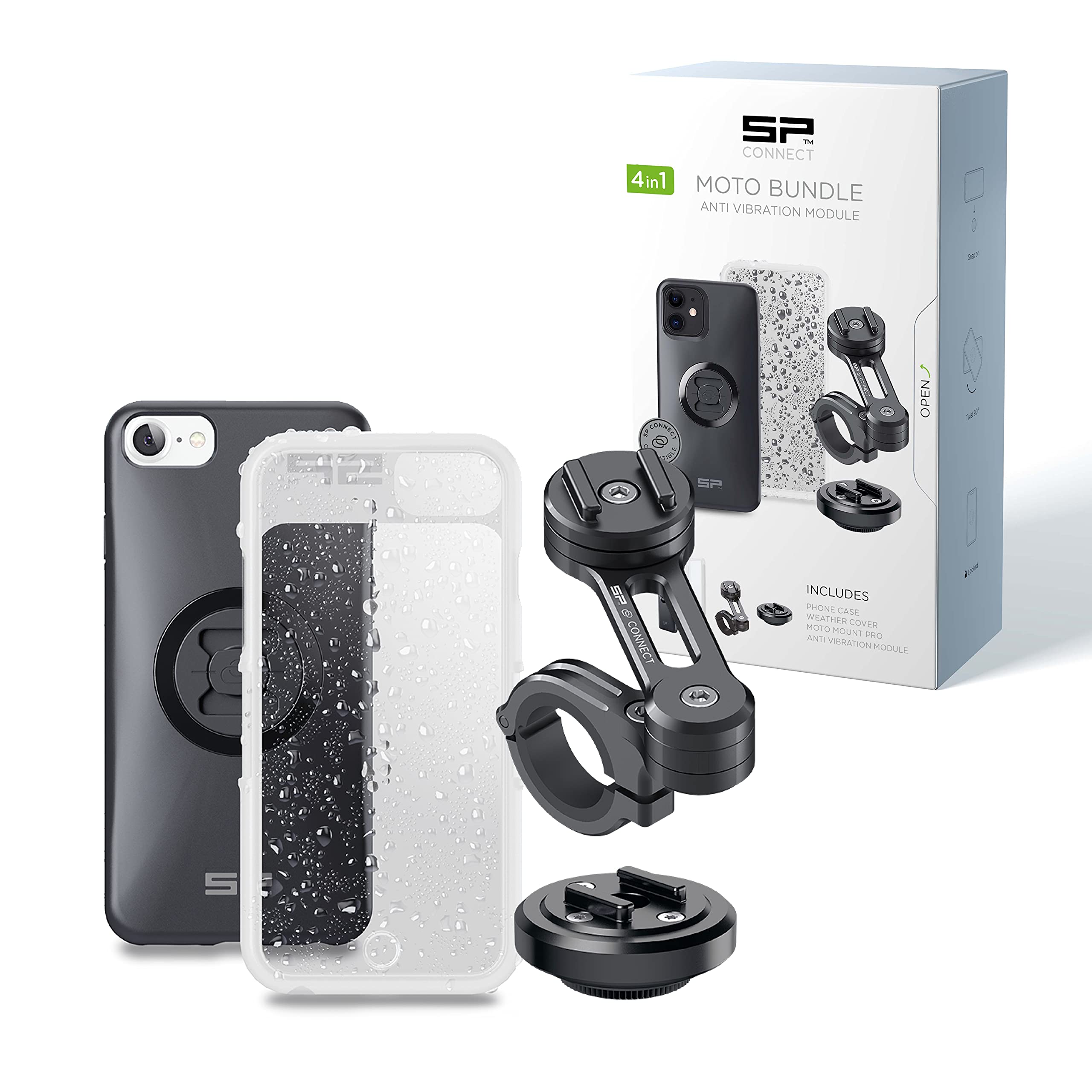 SP Connect Handyhalterung Motorrad mit Anti Vibration Module| Wasserdichter  Handyhalter fr Motorrad Bike Moped Roller | Zubehr fr alle Smartphone  Handys wie iPhone Samsung : Amazon.de: Elektronik & Foto