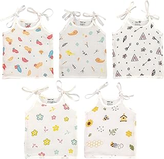 TUMMY TIME - 100% Cotton Muslin Knot Type Jabla | White Jhabla | Assorted Pack of 5 | for Boys &amp; Girls | Summerwear Jabala...