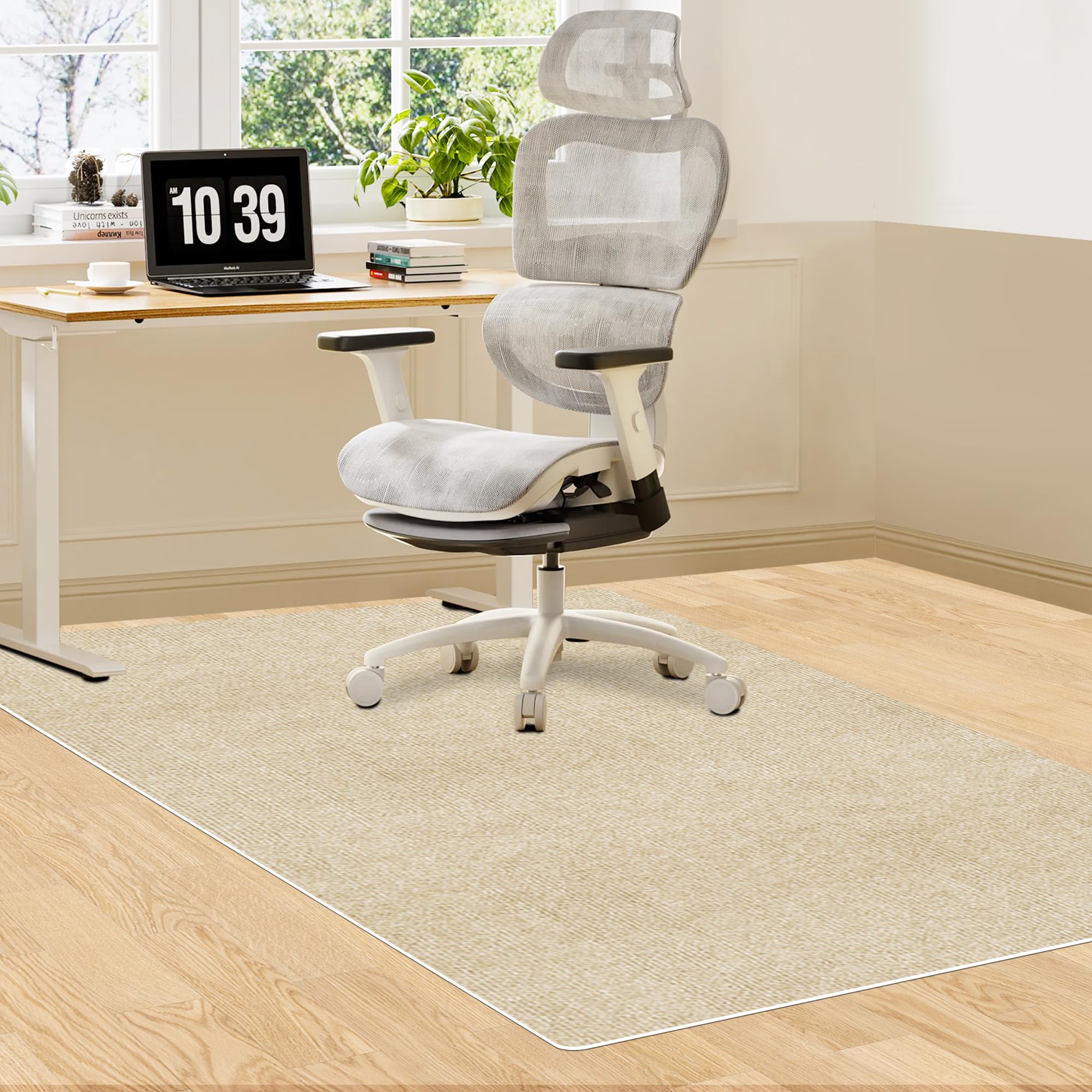 Office Chair Mat For Hardwood & Tile Floors | 55x35" Floor Protector Mat Anti-Slip