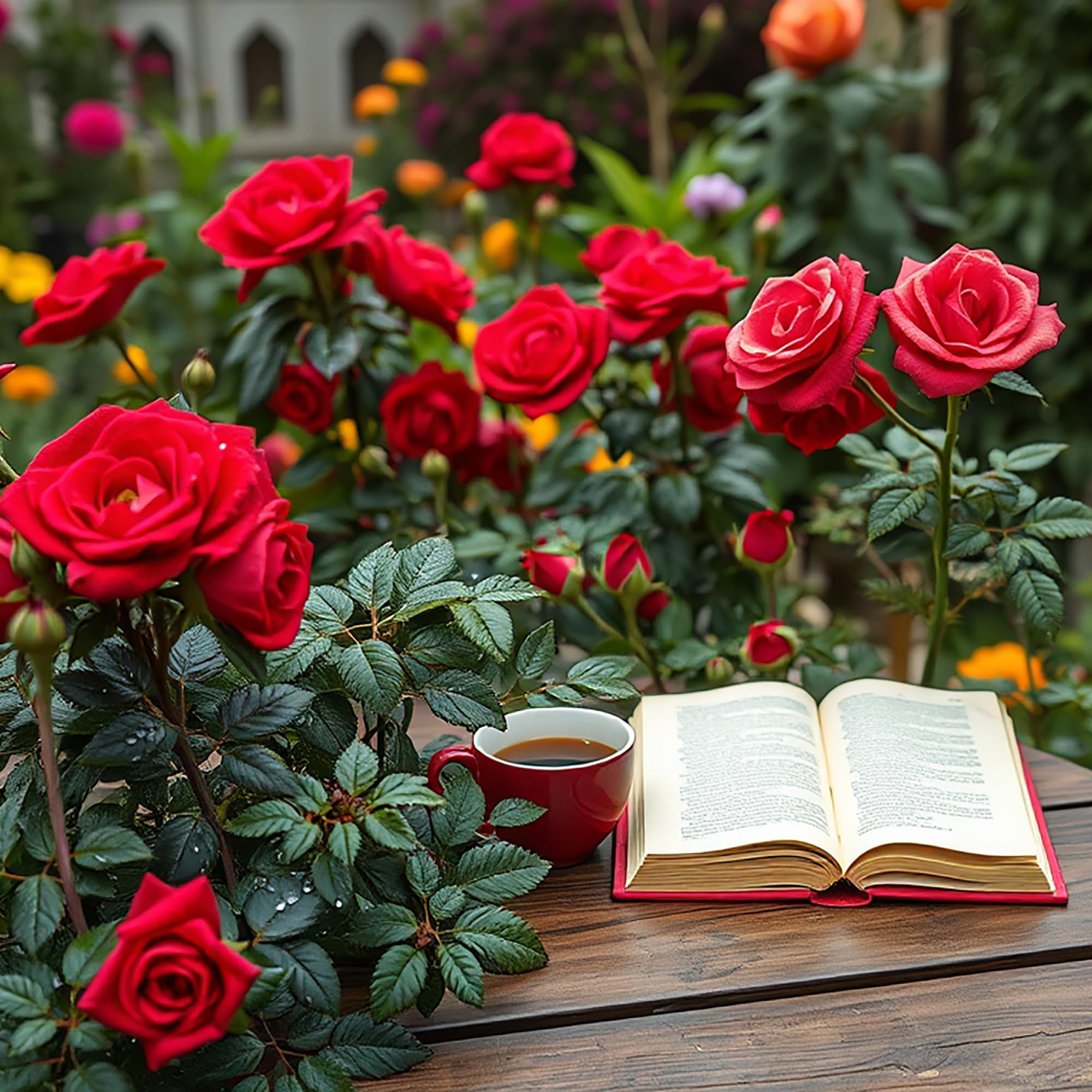Rosa arbustiva roja de raíz desnuda "Beaute" – Rosa resistente fragante para impresionantes setos, pasarelas, bordes y exhibiciones verticales de jardín