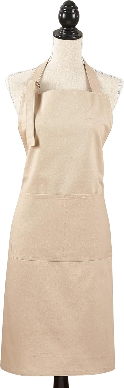 SARO LIFESTYLE Cuisine Apron Collection Classic Denim Apron/2443.N01, Full, Natural