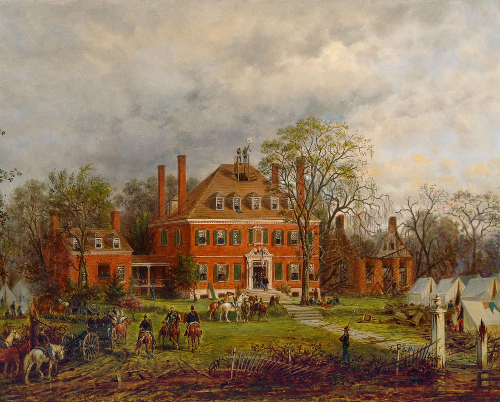 POSTERIIk Famous Print Pop Art Wall Art Graffiti the Old Westover House by Edward Lamson Henry Art Prints for Home Decor 60x90cm