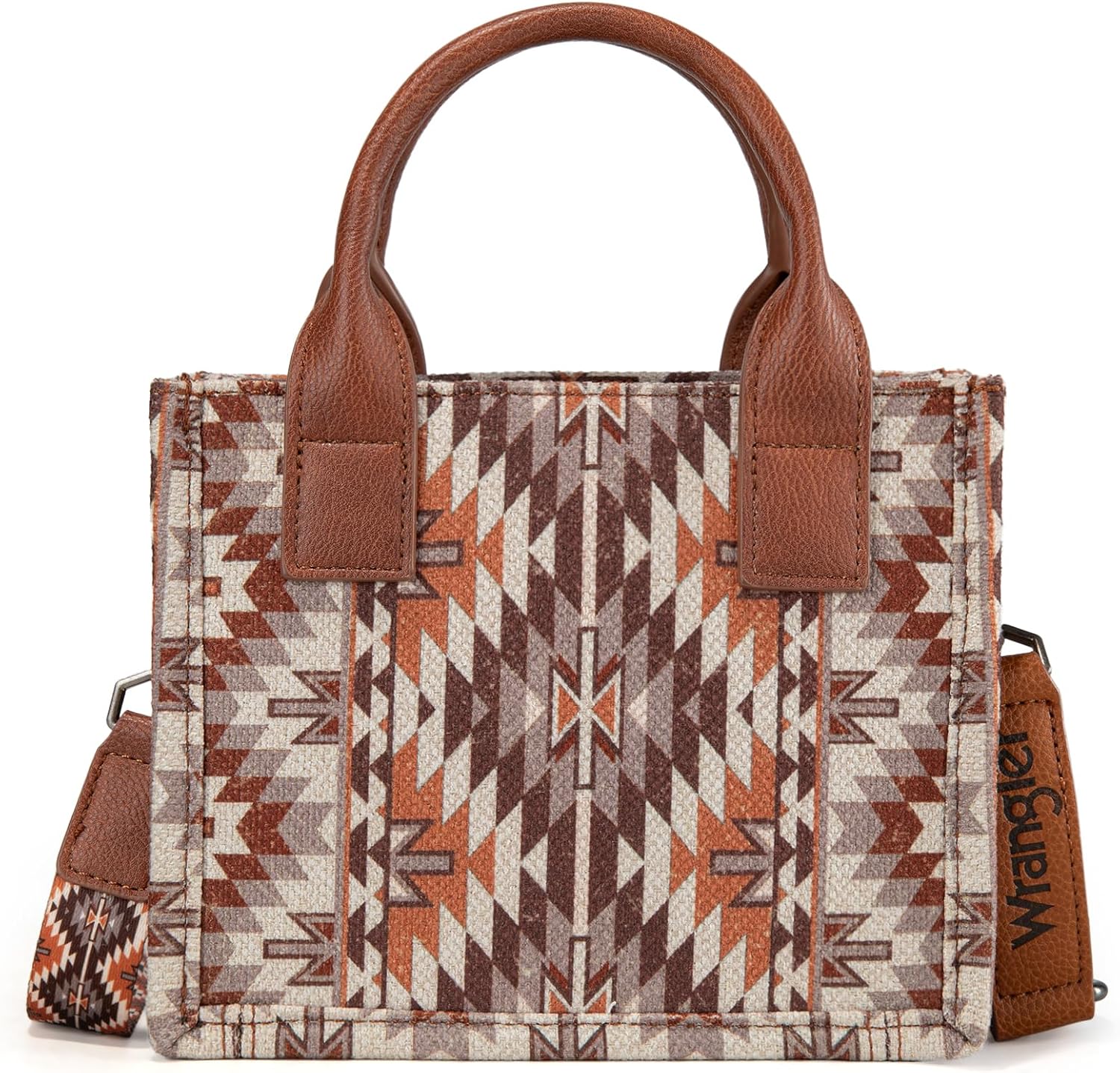 Montana West x Wrangler Mini Tote Bag for Women Small Western Crossbody Purse Aztec Top Handle Handbags - Image 7