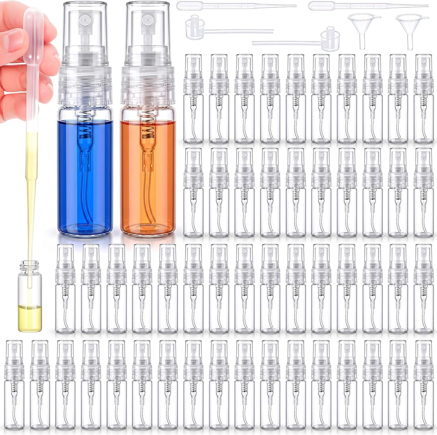 200 Pcs Mini Spray Bottles 3ml Clear Glass Perfume Spray Bottle