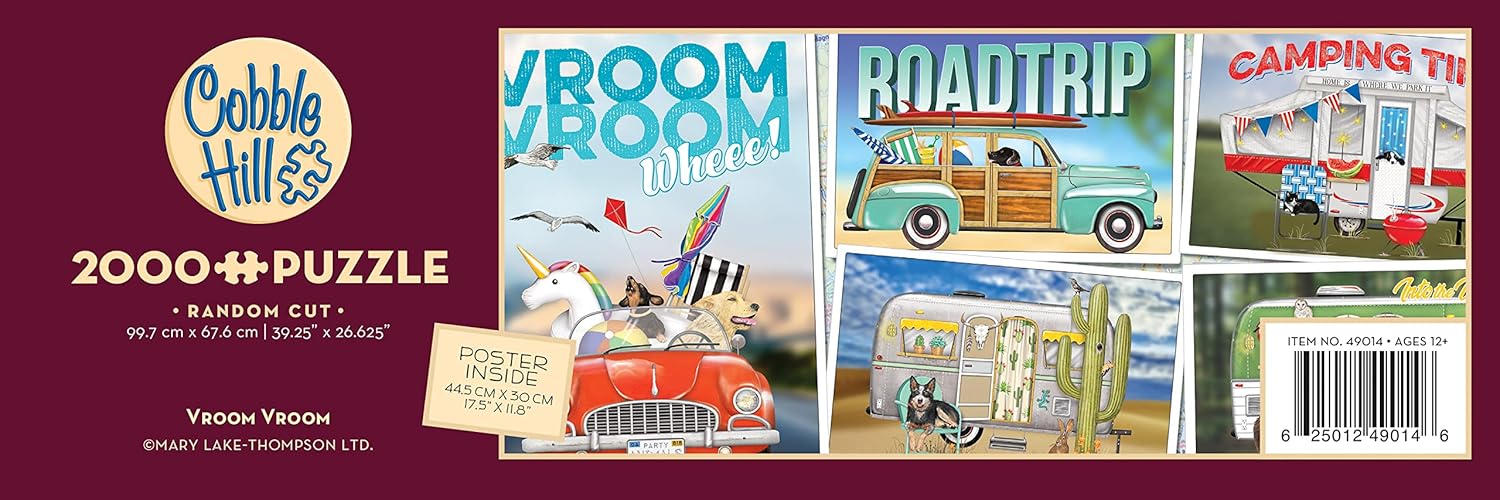 Cobble Hill 2000 Piece Puzzle - Vroom Vroom - Sample Poster Included