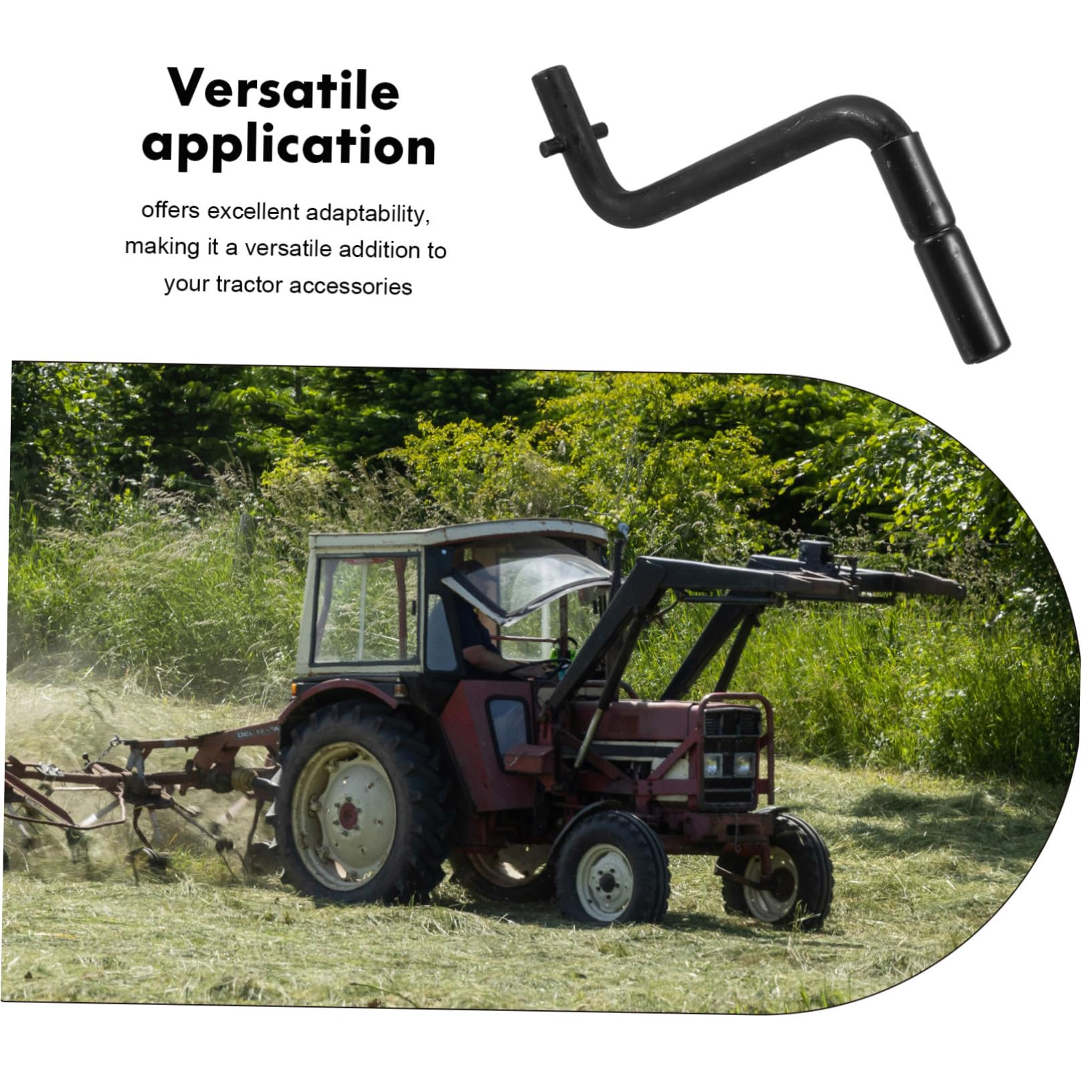 Manivelle de Démarreur de Tracteur, Poignée Moteur en Acier Inoxydable Noir