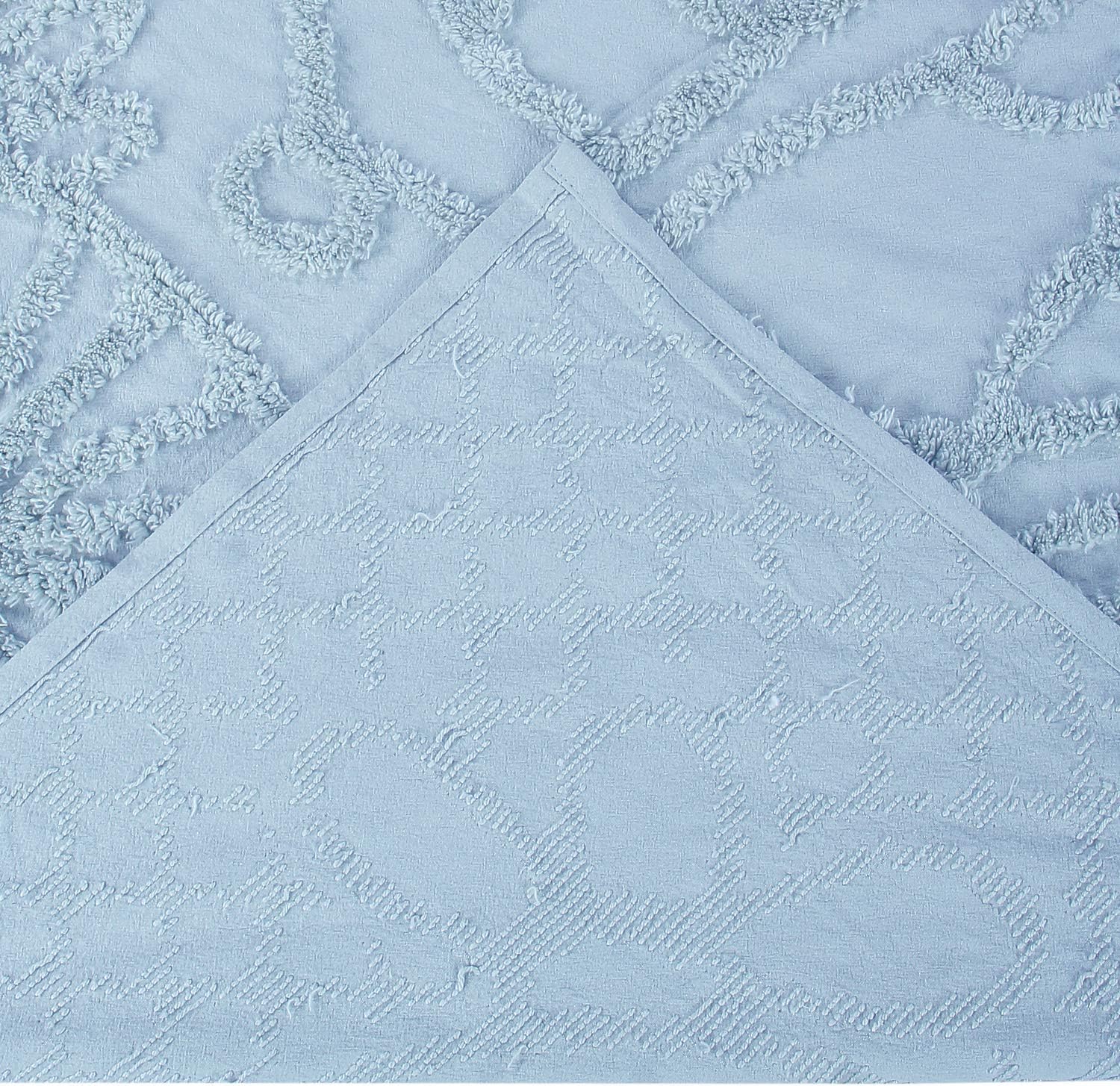 Exсluѕіvе Dіѕсоunt 70% Prісе Better Trends Trevor Collection is Super Soft and Light Weight in Medallion Design 100% Cotton Tufted Unique Luxurious Machine Washable Tumble Dry, Twin Bedspread Set, Blue,BSTRTWBL,2