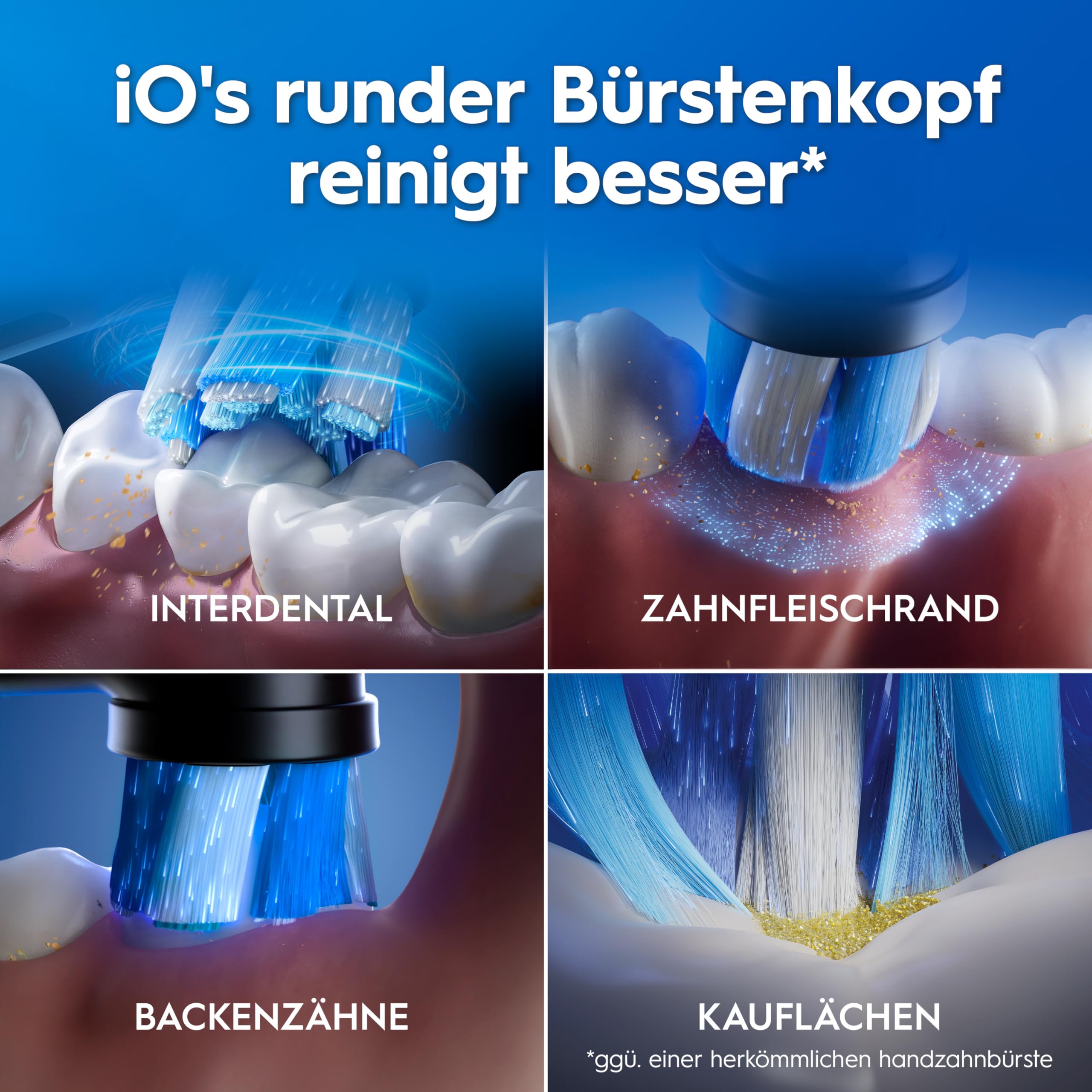 Oral-B iO Series 2 Elektrische Zahnbürste, Schwarz | Inkl. 1 Aufsteckbürste, Reise-Etui, GUT GETESTET von STIFTUNG WARENTEST, Electric Toothbrush mit 3 Putzmodi für Zahnpflege