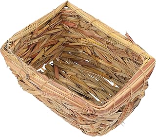 balacoo pet Bed Hamster Grass hut Woven Grass Mat Seagrass hay hut Seagrass Tunnel Toy Seagrass Play Bed Rabbit hut Rabbit cage Toys Rabbit Woven mat Bunny Bedding Straw to Weave hay mat