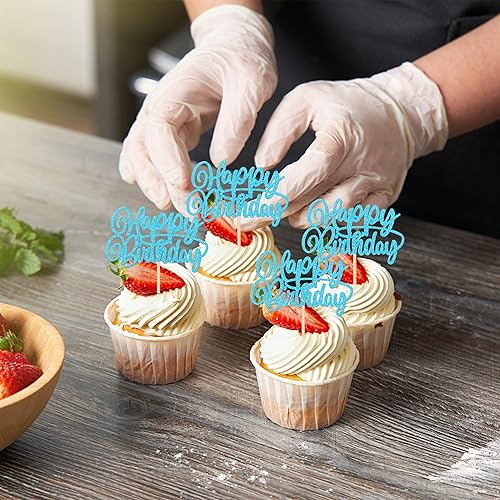 Miniatura 4 de 24 piezas de decoración para cupcakes con purpurina para celebración, cumpleaños, decoración para baby shower, niños, suministros de decoración de