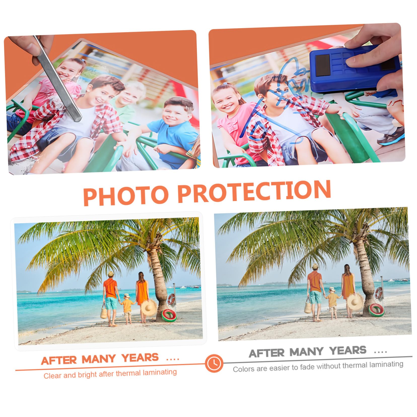 NUOBESTY 100stücke Thermolaminierfolien aus Pet und Eva Transparente Schutzfolien für Fotos und Dokumente Wasserfeste Laminierhüllen im Format pro Packung