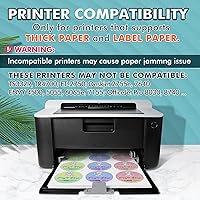 Vista 7 de Koala Round Labels 2 Inch, Matte Waterproof Printable Circle Stickers for Inkjet and Laser Printer, 240 Circle Labels for Brand Logo, Bottle, Jar