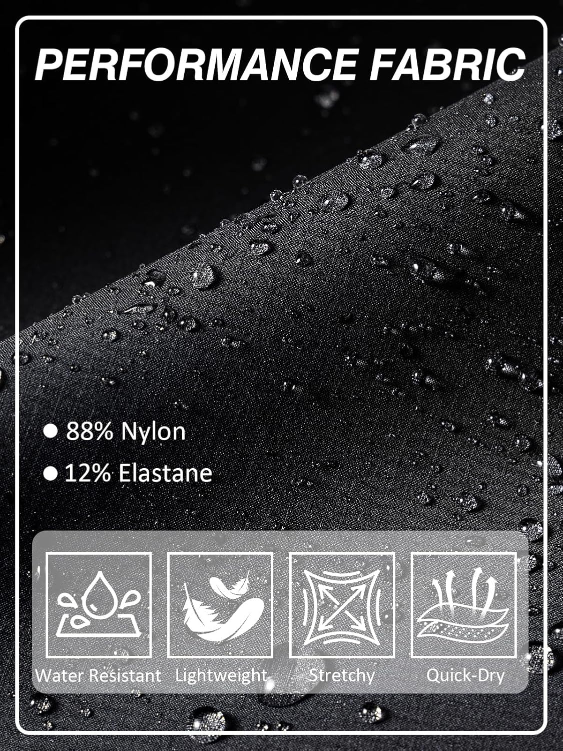 Mens Work Pants Hiking Cargo Waterproof Breathable Lightweight Stretch Quick Dry Outdoor Summer Pants - Image 4