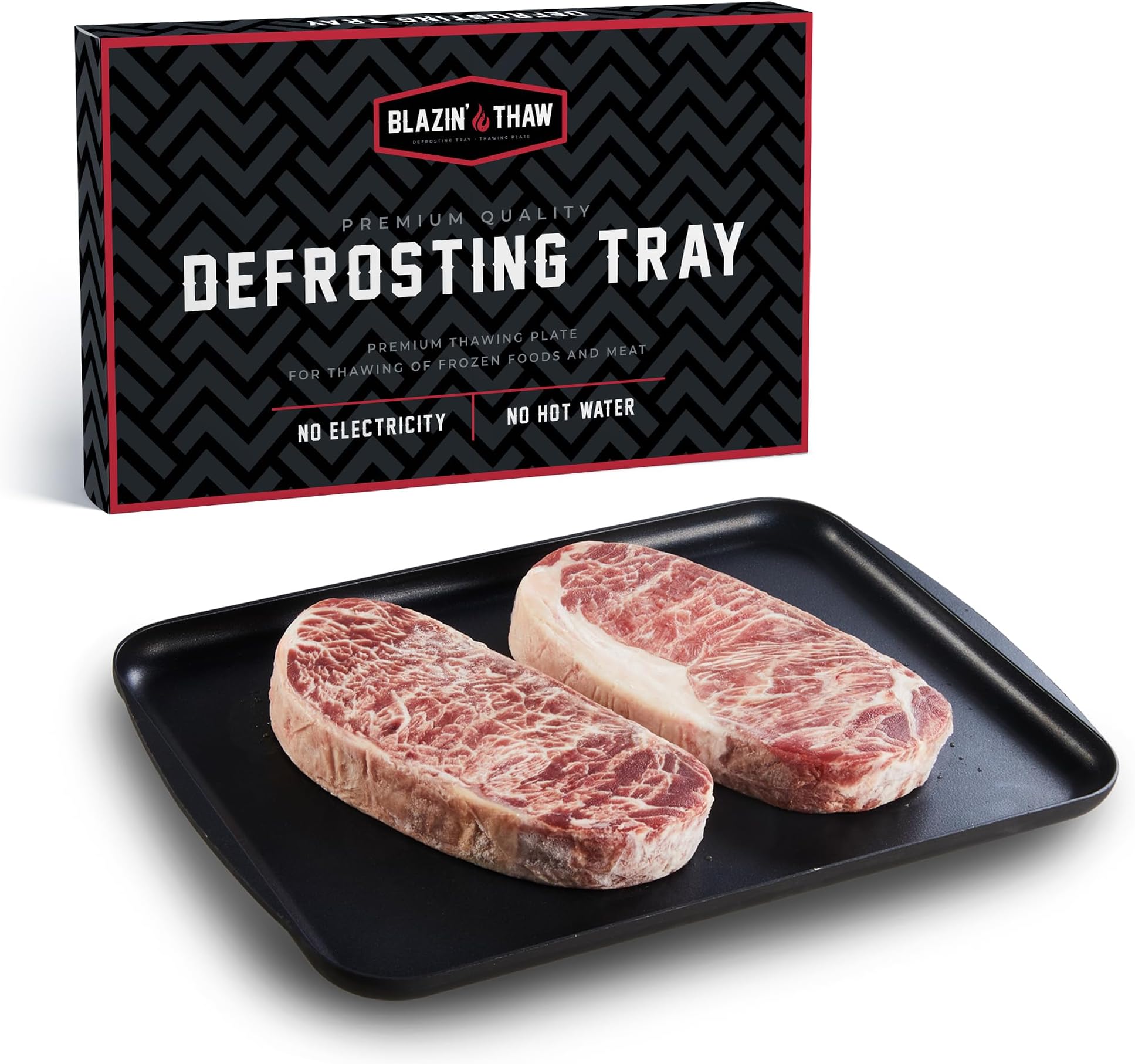 解凍トレイ 冷凍肉用 プレミアムエディション アルミニウム合金プレート 冷凍食品の解凍用 自然解凍プロセス 電子レンジ不要 冷水/温水不要