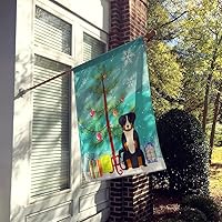 Vista 372 de Caroline's Treasures BB4243GF Bandera de jardín con texto en inglés «Merry Christmas» con texto en inglés «Merry Christmas», bandera decorativa