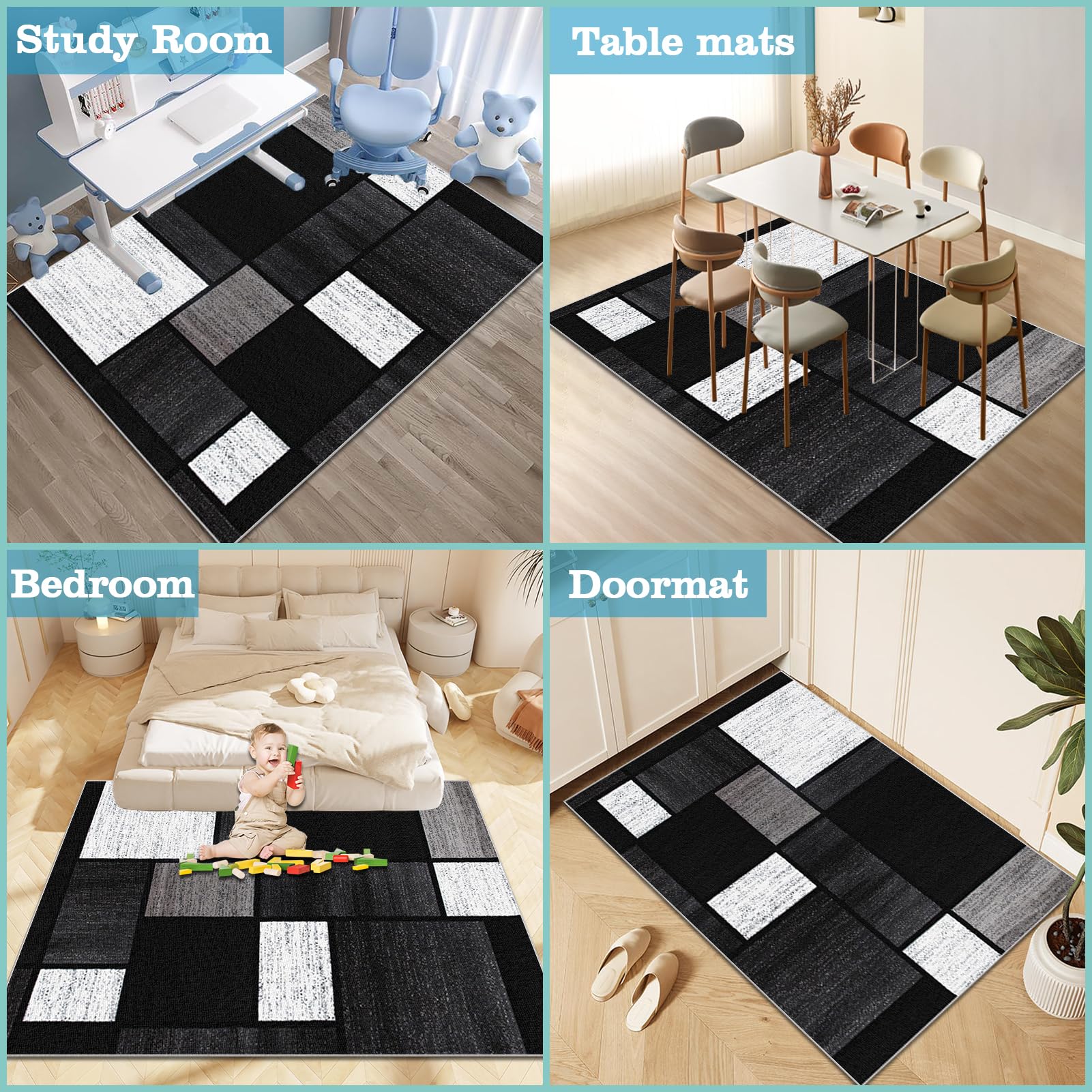 Hartboden Stuhlmatte Bürostuhlmatte Home Office Stuhlmatte rutschfeste Schutzmatte für Bürostühle geeignet für Parkett Laminat Fliesenböden Gaming Stuhl Unterlage Bürostuhl Teppich 80 x 120 cm