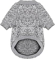 Vista 6 de Jecikelon - Ropa para mascotas, suéter suave, cálido y grueso, suéter de invierno para perros (talla S, color gris)