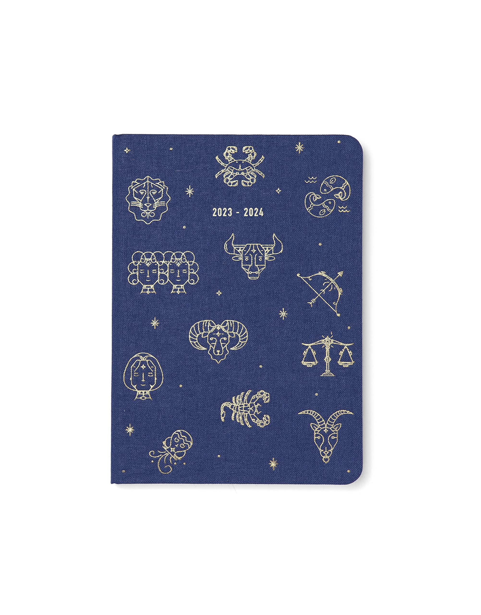 Letts Zodiac A6 academic 2023/2024 day to a page with appointments diary - midnight blue
