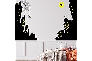 Superhero City Skyline Wall Decals: Enhance the Adventure in Your Child's Imagination