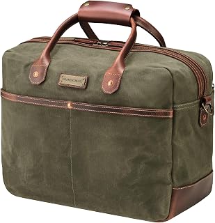 48h Reise-Aktentasche Mason, Canvas-Leder, 17" Laptopfach