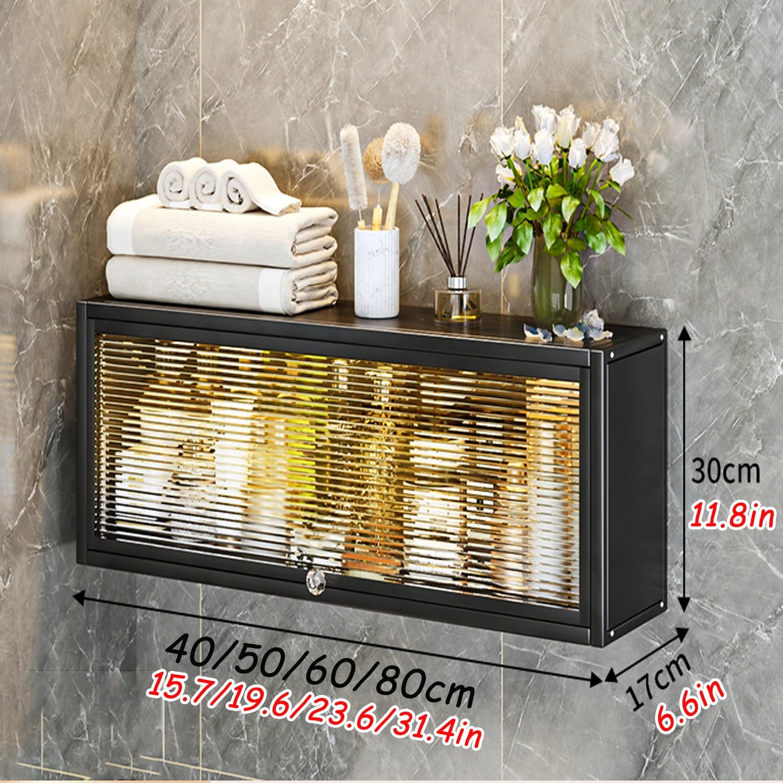 Botiquin Pared Armario De Pared De Baño ，Estanteria Baño Sobre El Inodoro Con Puertas，Gabinete De Almacenamiento De Baño，almacenamiento En Armario Mueble Baño Colgar Gran Capacidad Armario Baño Pared(