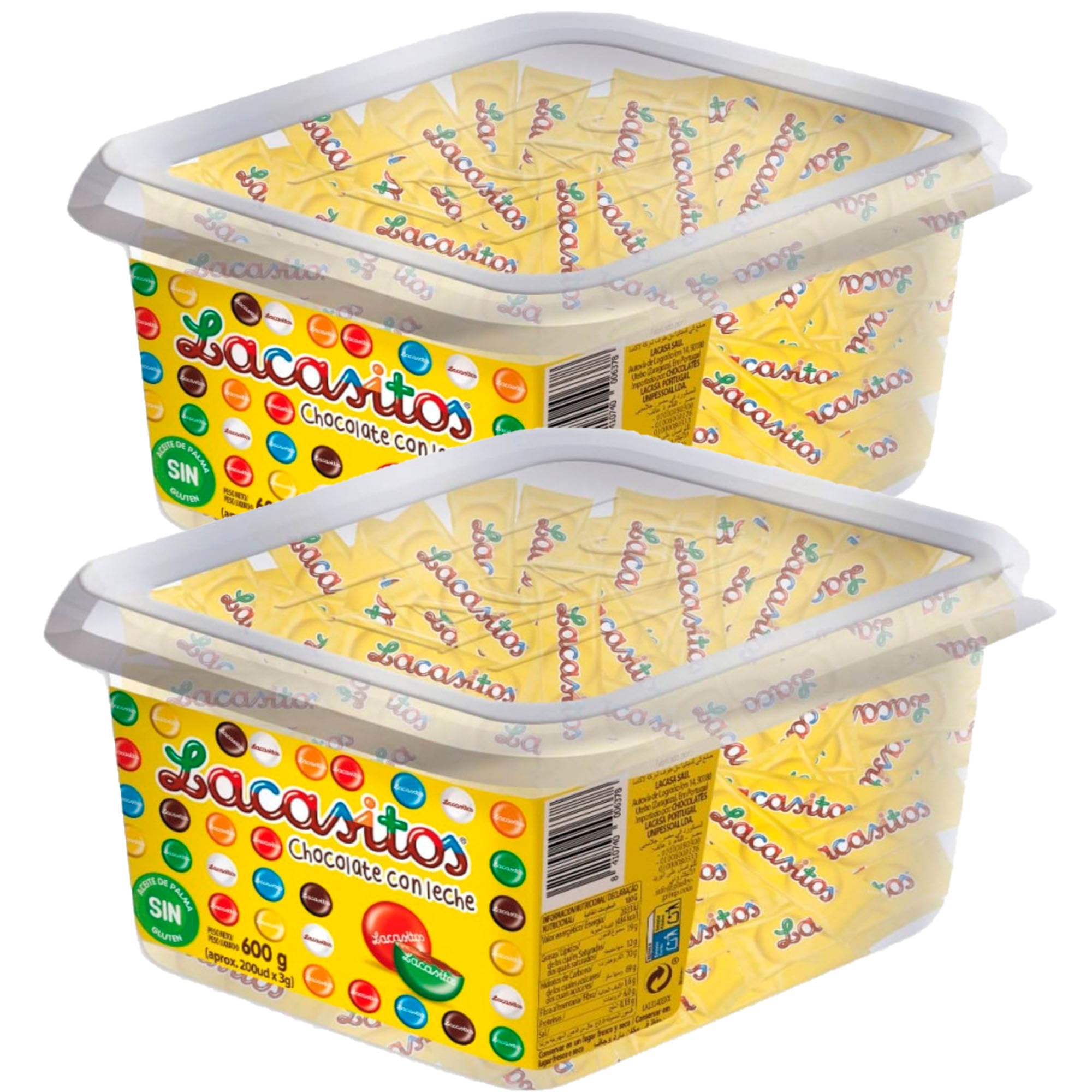 Lacasitos pack 1,2kg: 2 cajas con 400 paquetes de3 uds