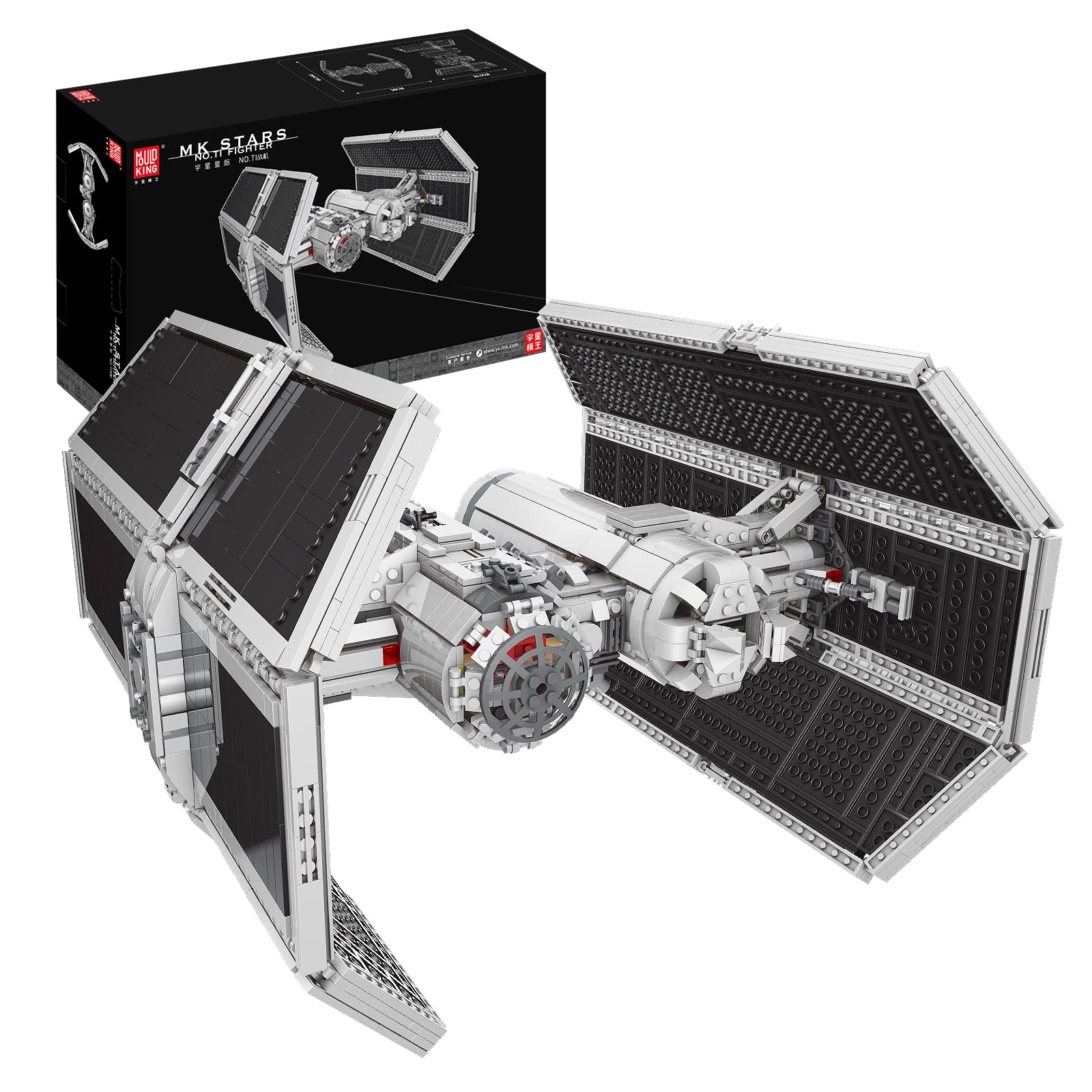Mould King 21048 Technik UCS First Order Special Forces Tie Fighter Model 3616 Pieces MOC for Titanium Bomber Clamping Blocks Construction Set Technology Compatible with Star Destroyer