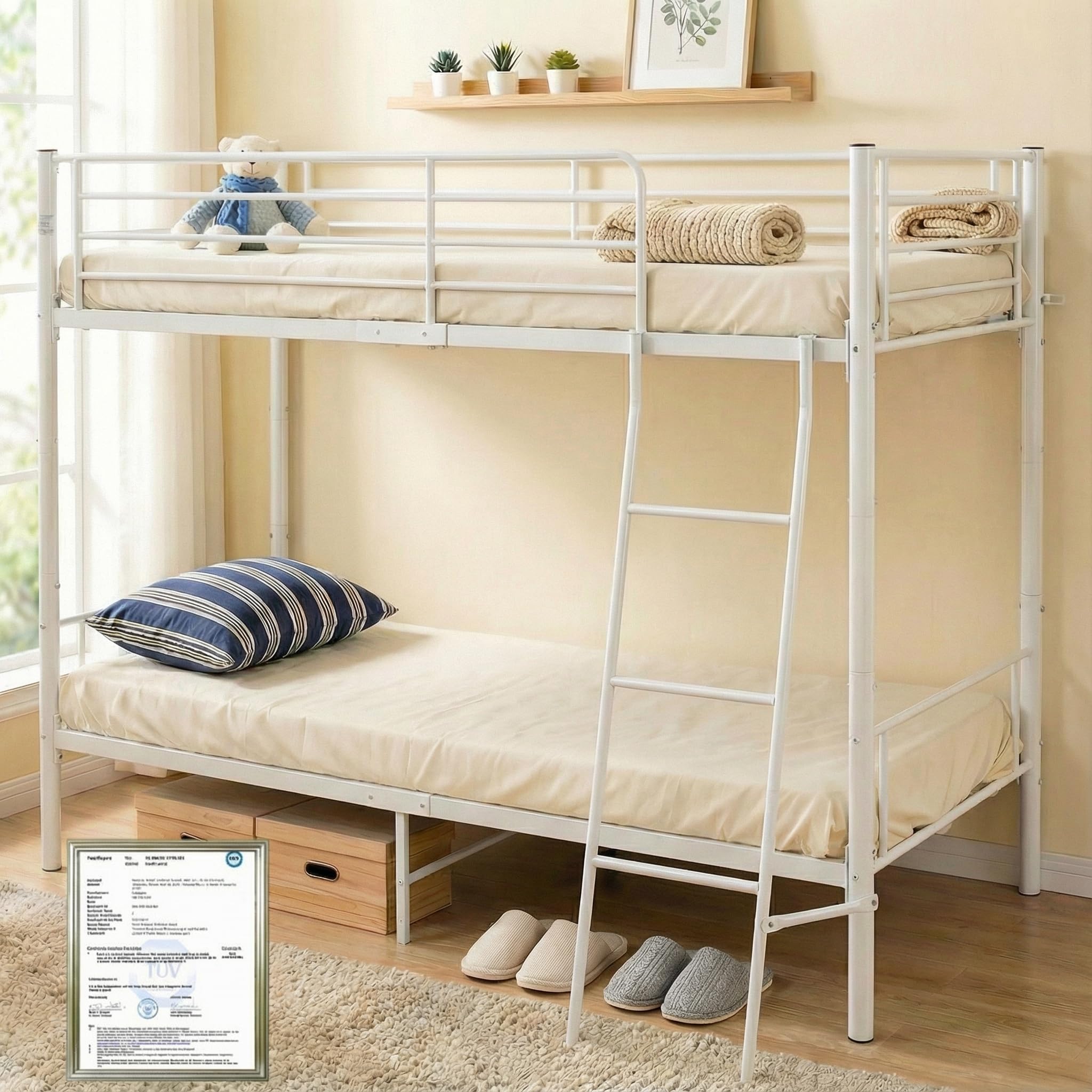 先行予約販売中！二段ベッド　ロフトベッド（S）社員寮 学生寮 WHITE Amazon｜二段ベッド HDKHTWL パイプベッド ロフトベッド シングル 分割