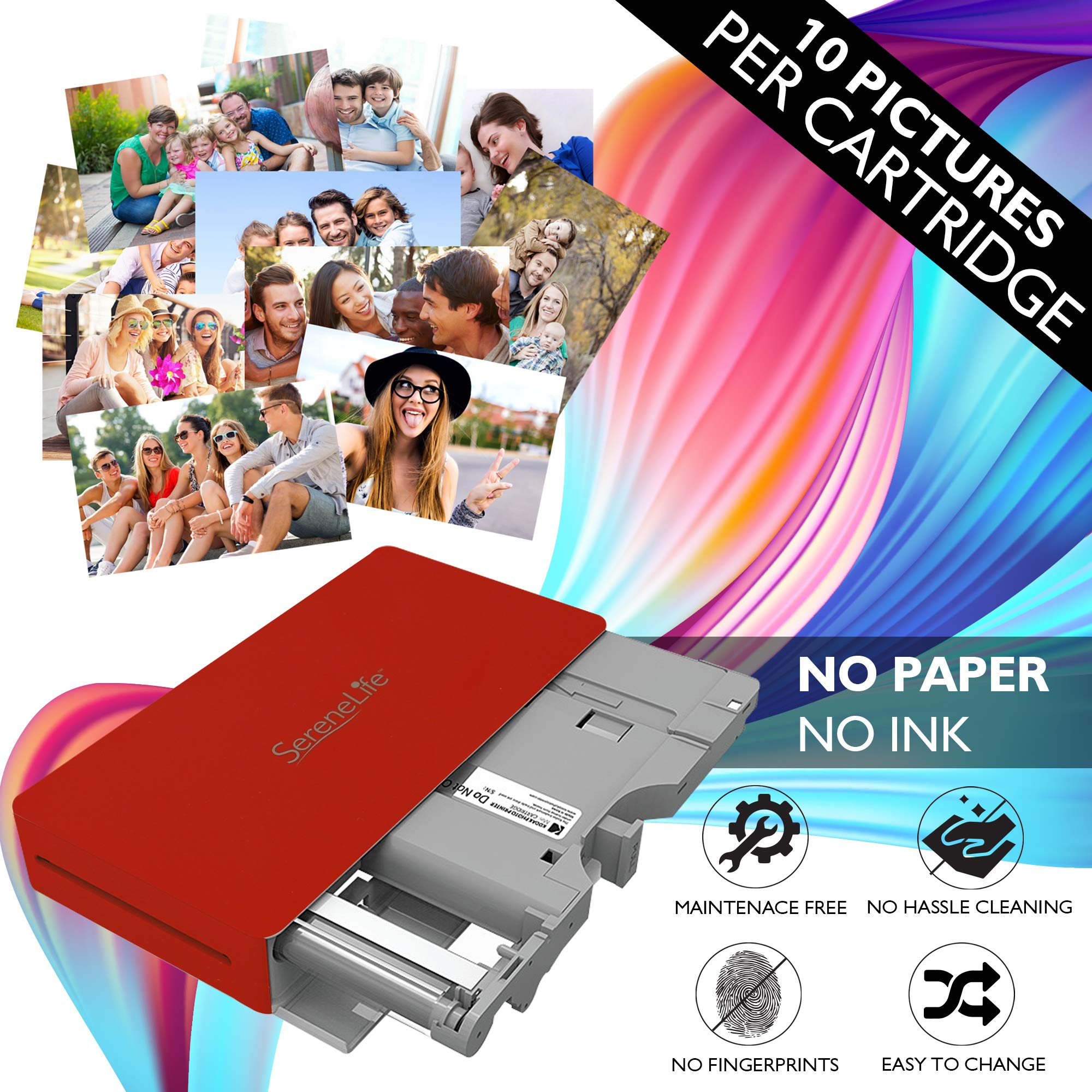 SereneLife Wireless Instant Photo Printer Portable Mo B2B