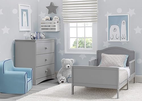 Miniatura 8 de Delta Children Bennett - Cama para niños pequeños, chocolate oscuro + Delta Children Twinkle Galaxy colchón de doble cara con núcleo de fibra