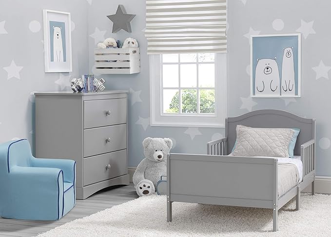 Cama Toddler Delta Children Bennett Madera y Colchón 6" miniatura 2