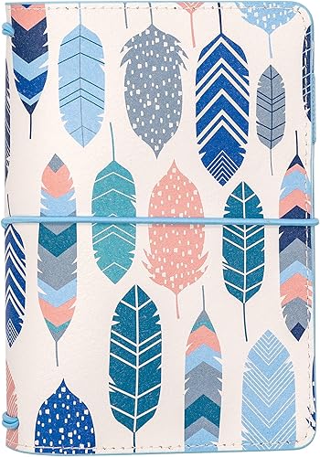 Pukka Pad, Carpe Diem - Funda para cuaderno y pasaporte A6 de 5.2 x 4.3 pulgadas, cuenta con 4 soportes elásticos para bloc de notas, 2 bolsillos