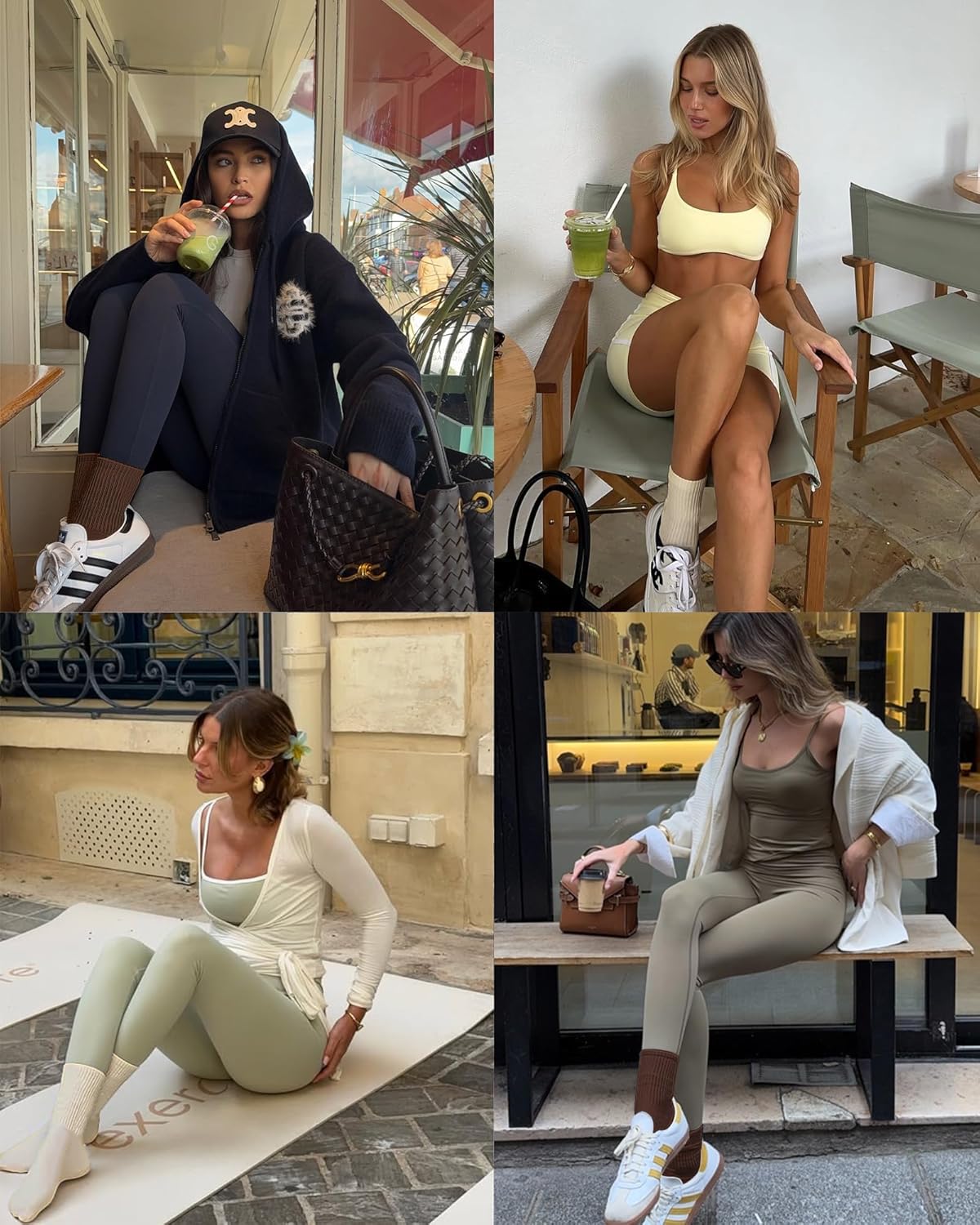 3 Pairs Pilates Socks with Grips for Women Non Slip Grip Socks for Yoga Barre Hospital Workout - Image 7