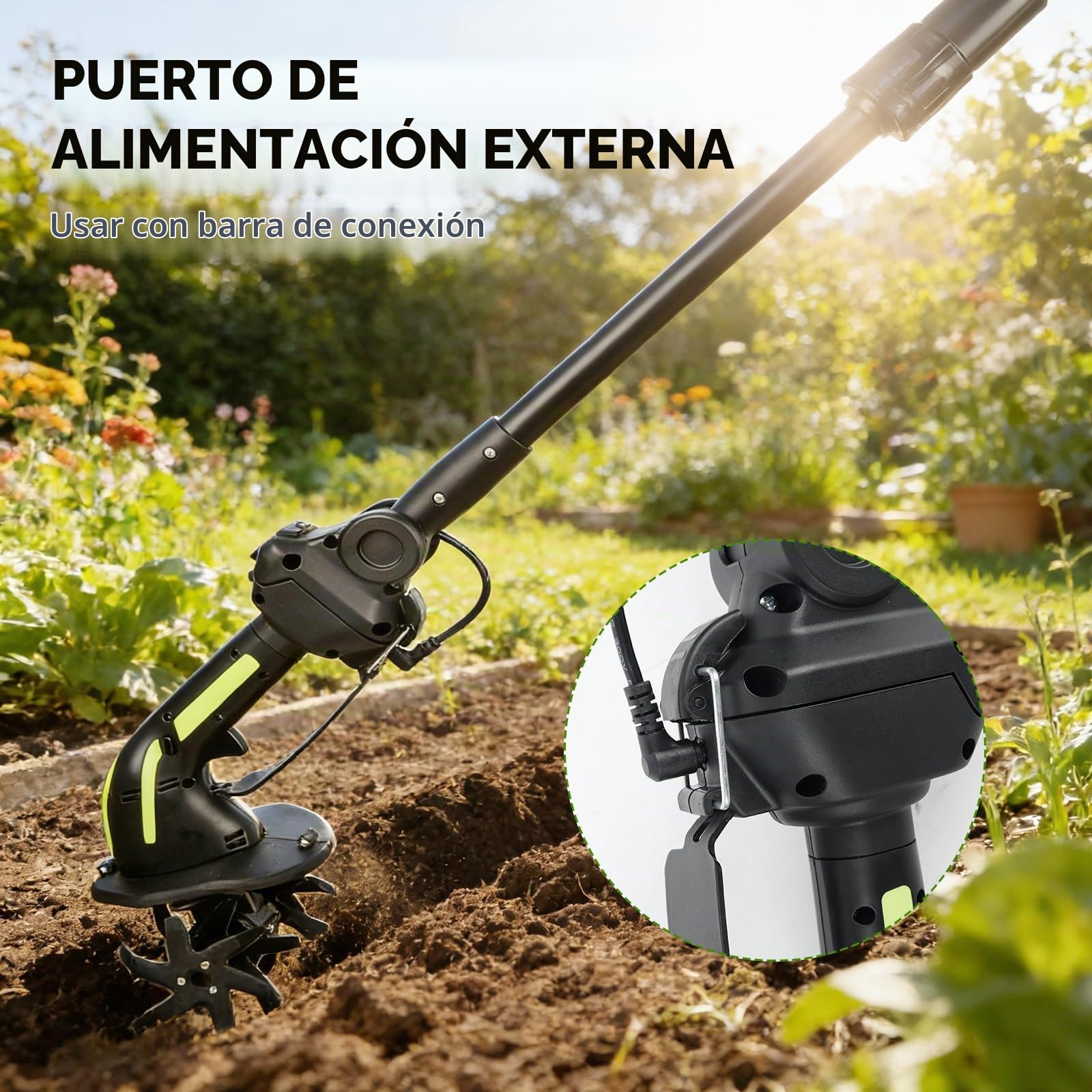 Motoazada Eléctrica Compatible con Makita 21V Batería | para Jardines y Céspedes,10 cm de Profundidad de Trabajo,10 cm de Ancho de Trabajo (Batería no incluida)