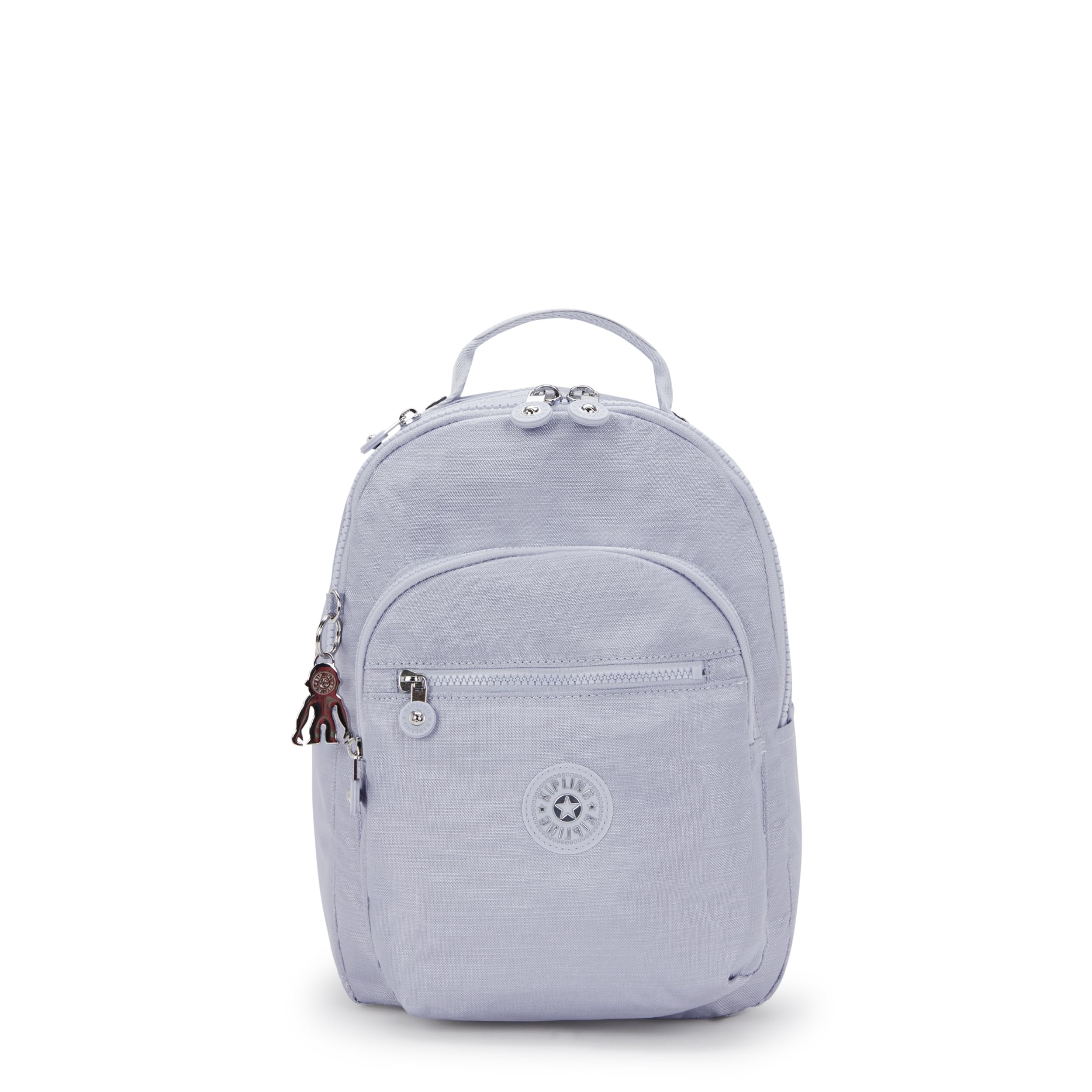 Kipling Women's Seoul Small Tablet Backpack, Durable Frosted Lav Gloss, Padded Shoulder Straps with Tablet Sleeve