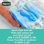 Depend Incontinence Protection with Tabs, Maximum Absorbency, L, 16 Count | Leak Barriers, odour Control, Quick Absorption, Soft, Discreet, Green, Waterproof, Adult