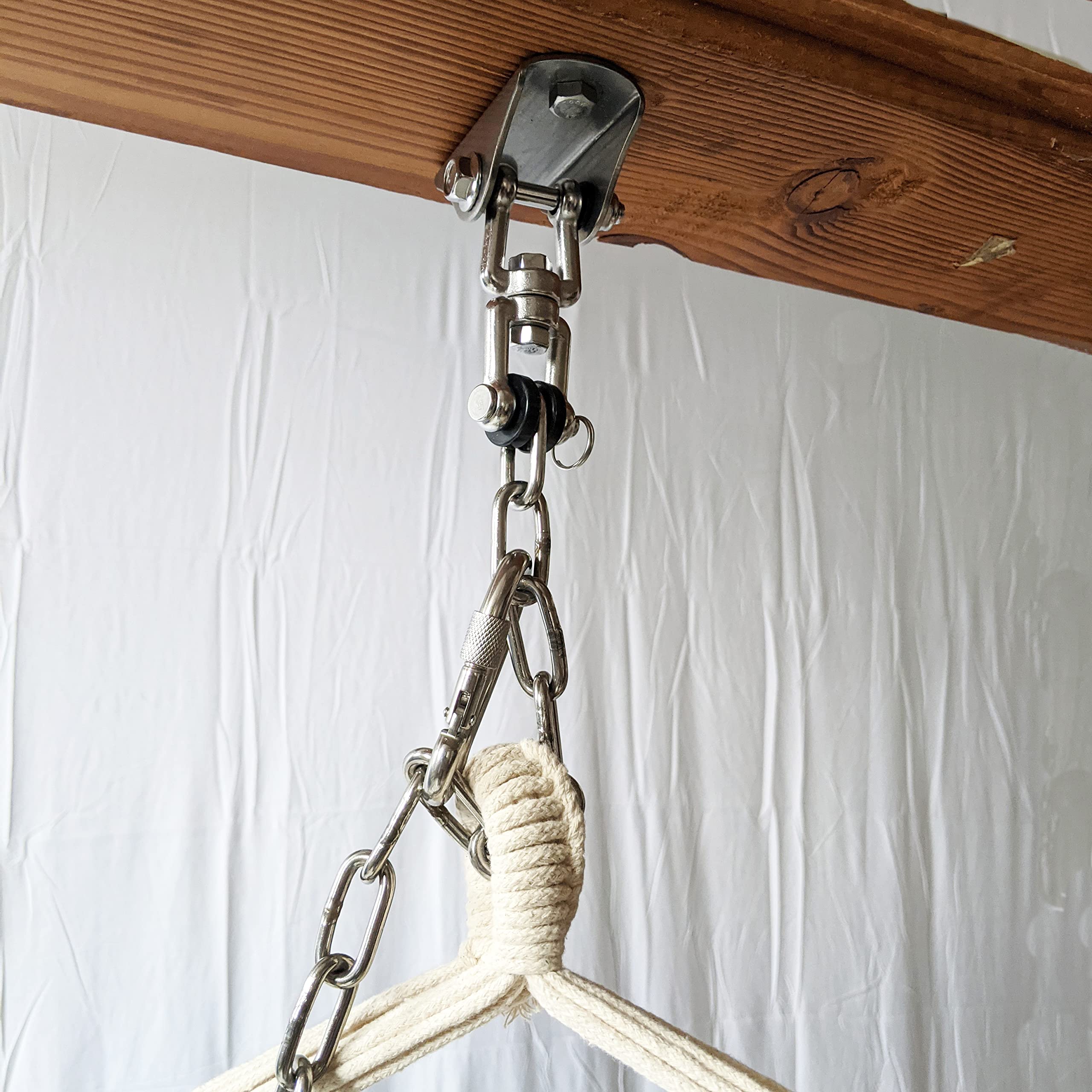 Système de chaise suspendue DuraSwivel BYER OF MAINE, pivot d'acier premium