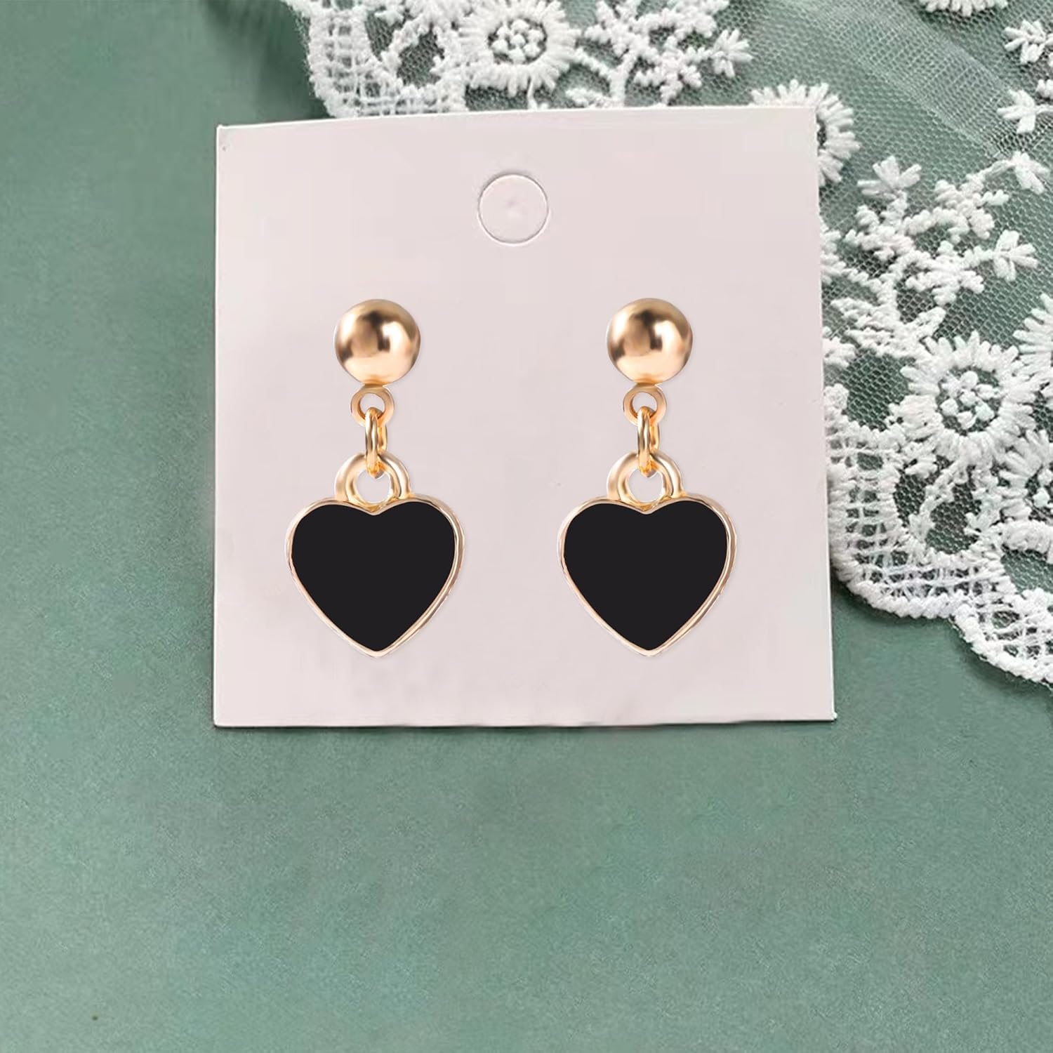 Minimalism Red Love Heart Dangle Earrings Red Enamel Heart Drop Earrings for Women Valentine's Day Birthdays Jewelry Gifts - Image 6