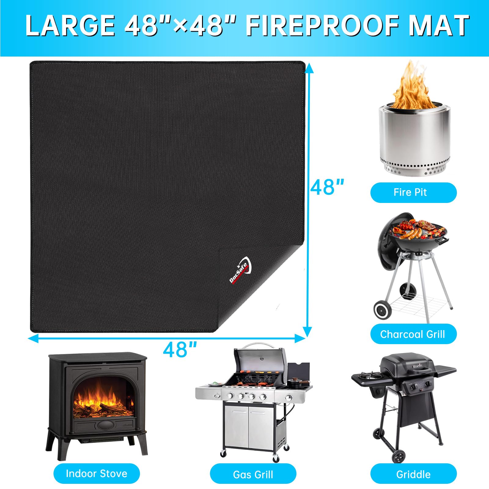 Amazon.com: DocSafe Large Under Grill Mat 48